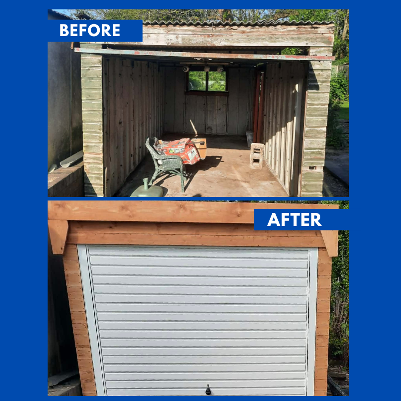 Garage refurbishment - before and after